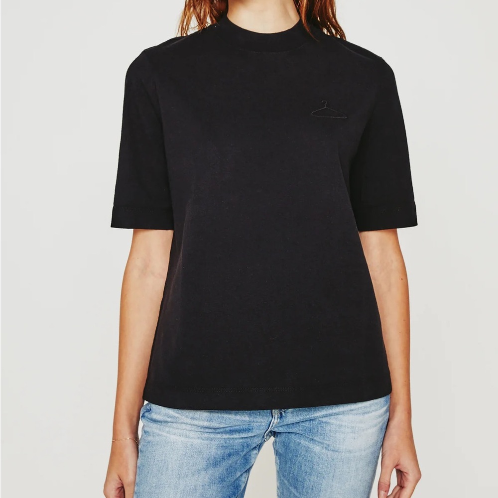 AG Adriano Goldschmied Yoni Tee Black Size Medium NWT